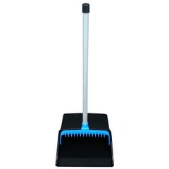 Impact LobbyMaster Plastic Dust Pan, 11.72″ Wide, 31″ PVC Handle, Blue/Black