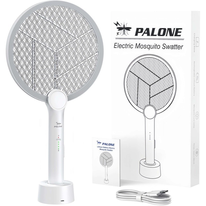 1PACK Electric Fly Swatter Foldable with USB Rechargeable for Indoor Outdoor