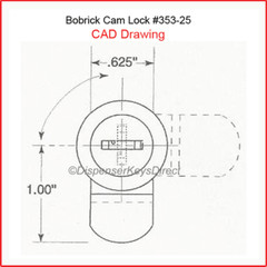 Bobrick Cam Lock Set #353-25 for Paper Towel & Toilet Tissue Disp.(1/set)
