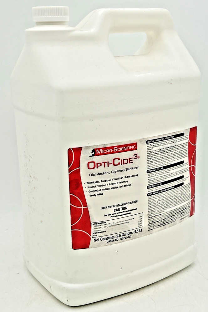 MICRO-SCIENTIFIC OPTI-CIDE DISINFECTANT CLEANER SANITIZER 2.5 GALLONS