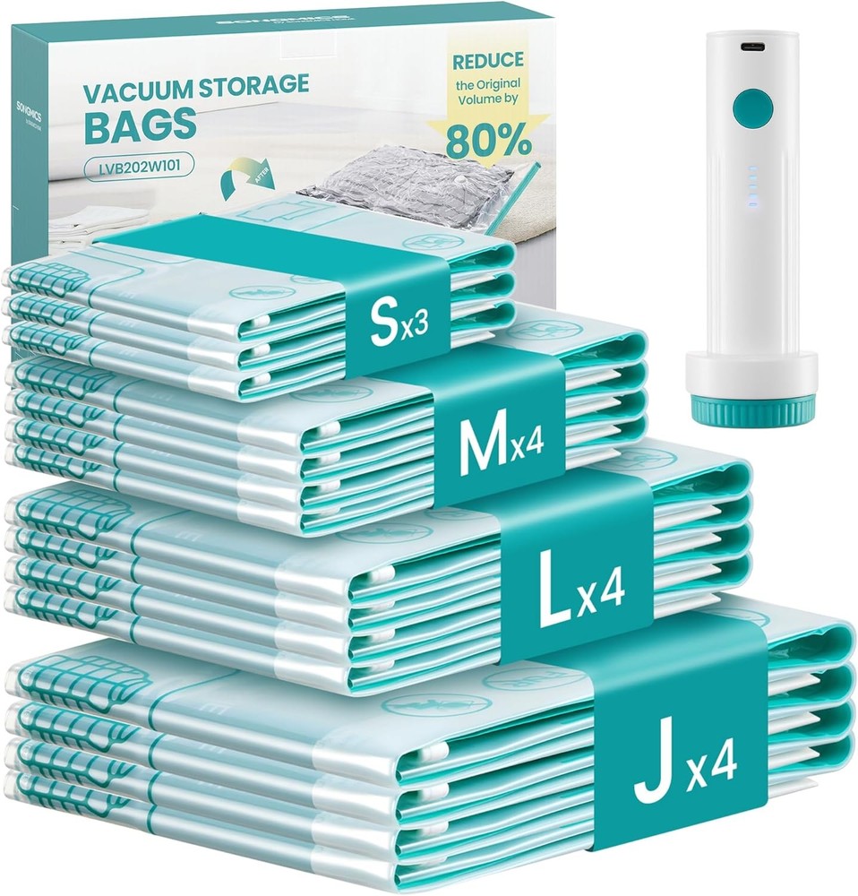 Vacuum Storage Bags, Rechargeable Portable Electric Pump, Space Saver Vacuum