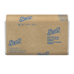 Scott Multi-Fold Towels, 250 White Towels/Clip, 16 Clips/Case, 8×9.4 In.
