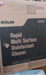 ECOLAB RAPID MULTI SURFACE DISINFECTANT CLEANER 6102257 2.5GAL