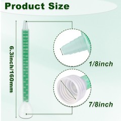 20 Pieces Mixing Nozzle Static Mix Adhesive Tips Square
