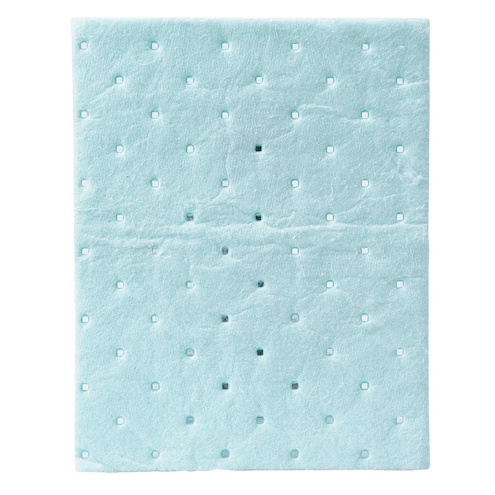 BRADY SPC ABSORBENTS SRPH100 Absorbent Pad,Chem/Hazmat,Green,PK100 42X731