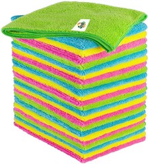 SCRUBIT 24 Pack Microfiber Cleaning Cloth Lint Free and Streak Free Towels fo…