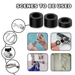 25 Pcs Black Rubber Hose Washers 1/2 Inch Seals for 3/4 Inch Hose Set