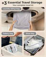 Vacuum Bags for Travel with Rechargeable Air Pump, Portable Space Saver Bags for