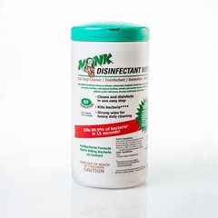 Monk Disinfectant Wipes, Large Lemon Breeze Fresh Scented Disinfectant Wipes