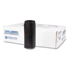 Inteplast Group Can Liners, 16 gal, 8 mic, 24×33″, Black, 50/Roll, 20 Rolls/CT