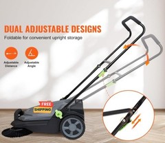 Barredora Manual 25.6” Depósito 5 Gal Mango Ajustable Patio Garaje Jardín,Nuevo