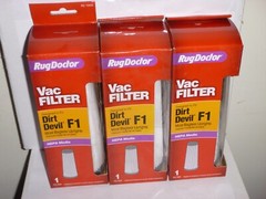 (3 pack) RugDoctor Vac Filter Dirt Devil F1 – Scorpion – Breeze – Platinum Fo