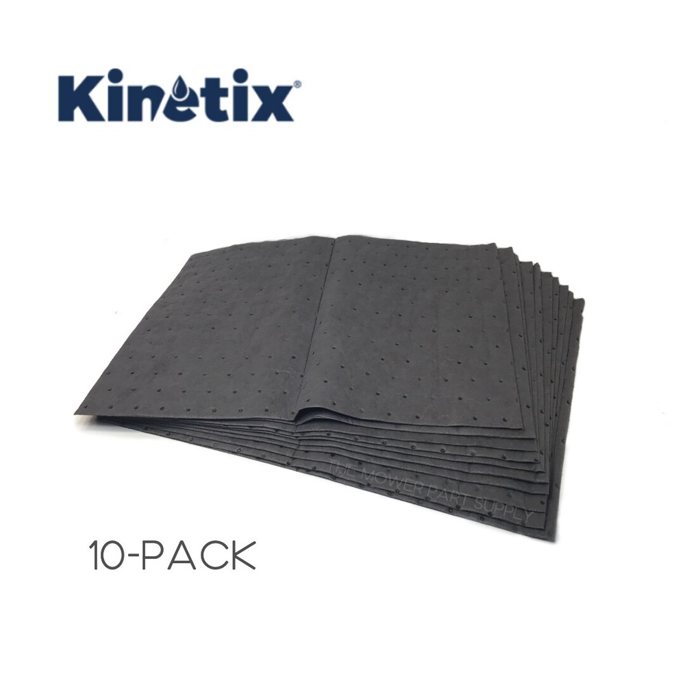 Oil Spill Absorbent Shop Mats 15″x19″ each Kinetix,10-PACK 15″ X 190″( 15+feet)