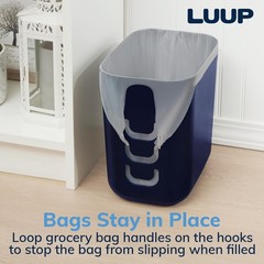 STORi Luup Bathroom Wastebasket, Secure Grocery Bags, Plastic Garbage Contain…