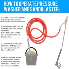 Rdutuok Pressure Washer Sandblasting Kit,Sand blaster for pressure washer…