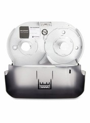 San Jamar R3600TBK VersaTwin Tissue Dispenser Classic Transparent Blk Pearl New
