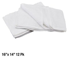 12 Terry Towels 16″x14″ 100% COTTON clean polish absorb cloth rags Grant’s 63364