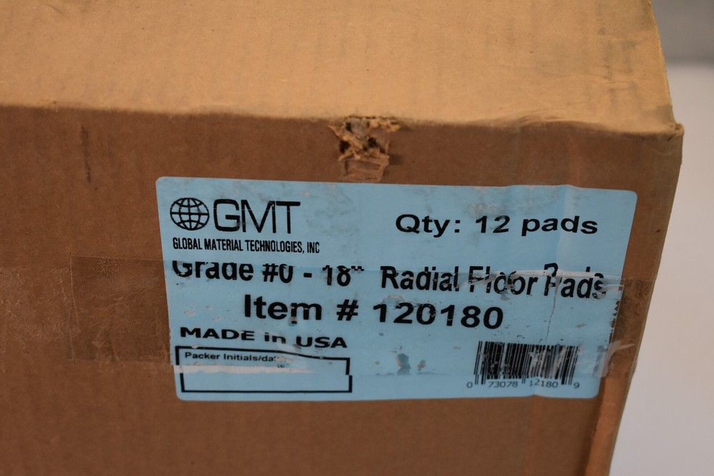 GMT Grade #0 18″ Radial Steel Wool Floor Pads Clean & Polish 120180 Case of 12