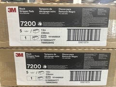 3M 7200 Black 13” Floor Stripping Pad – 5 Pack
