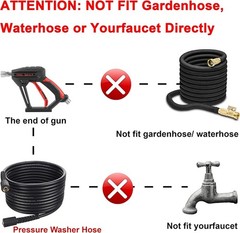 Tool Daily Short Pressure Washer Gun with Foam Cannon, 1/4 Black, Red, White