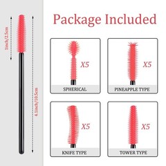 Sewing Machine Cleaning Brushes – 20 PCS Reusable Silicone Dense Rose Red