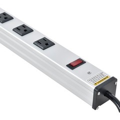 48″ 18 Outlet Aluminum Power Strip with 6-ft Cord ETL/cETL
