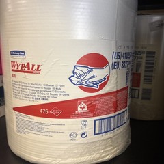 WypAll* X80 Wipers with HYDROKNIT, Jumbo Roll, 12 1/2w x 13.4 White, 475 Roll