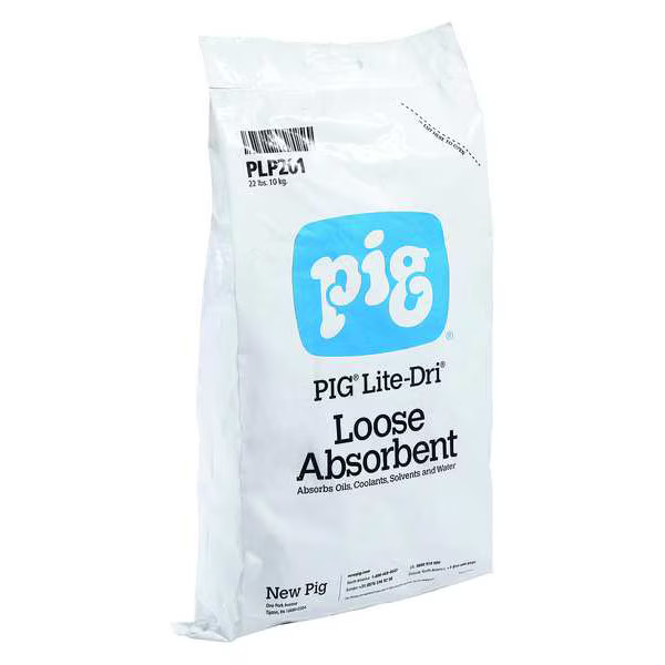 Pig Granular Sorbent, 8 gal Absorbed per Package, 22 lb Bag, Cellulose, Not