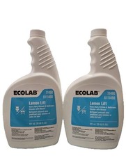 Ecolab 6111490 Lemon Lift Heavy Duty Kitchen & Bathroom Cleaner 20 Fl Oz- 2 Pack