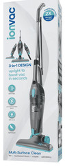 Ionvac ZipVac Corded Stick Vacuum, Multi-Surface 3-in-1 Upright/Handheld Vacuum