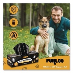 Furloo FLO210 8″ x 13″ Dog Waste Station Refill Bags – Black (2000/CT) New