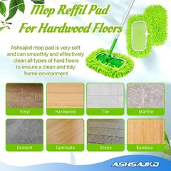 Ashsajkd 4Pcs for Swiffer Reusable Dry Sweeping Cloths Microfiber Wet Mop…