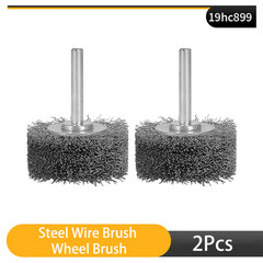Steel Material Wire Brush Wheel Drill Attachment for Polishing Woodwork 2Pcs