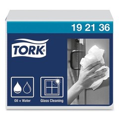 Tork Paper Wiper 1/4 Fold, 1-Ply, 12.5 x 13, White, 56/Pack, 16 Packs/Carton