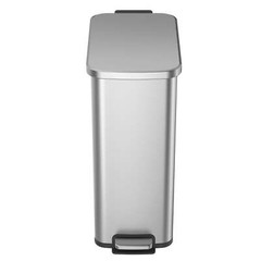 13.2 Gallon Slim Kitchen Trash Can, Stainless Steel Kitchen Step Trash Can