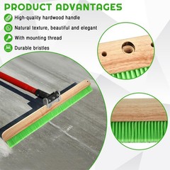 Yiyiring 2 Pcs 36 Inches Green Concrete Broom Finishing Soft Without Handle