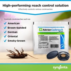 advion 68663 Arena 12ct Bag Cockroach Bait Station, White Single,