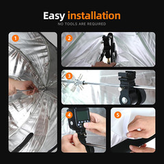Photo Studio 80Cm 31.5In Portable Octagon Umbrella Softbox,190Cm Light Stand wit