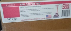 Square Scrub 14″ x 20″ Red Driver Floor Maintenance Pads 5/Case P1420RED