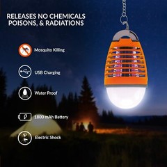 Portable Mosquito Bug Zapper / Outdoor Camping Lantern Light Rechargeable