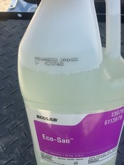 Ecolab Eco-San Commercial-Strength Sanitizer, 6113979…1 Gallon Bottle Exp 2021