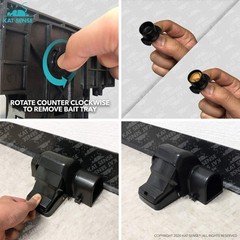 Kat Sense Covered Rat Trap & Chipmunk Trap, Prevents Accidental BLACK