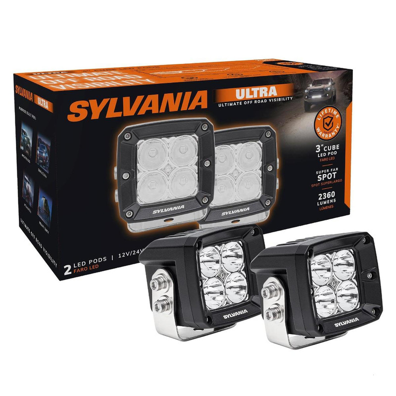 Sylvania – Ultra 3 Inch Cube Led Light Pod – Lifetime Limited Warranty – Spot