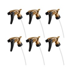 Nanoskin 6-Pack Acid Resistant Trigger Sprayer – Gold, 9 1/4″ Dip Tube | Gold