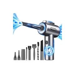 Compressed Air Duster, 110000RPM Ultra-Powerful Electric Small, Grey