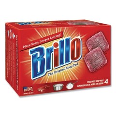 Brillo 53304 2.5″ x 3″ Steel Wool Soap Pads – Gray/Pink (12/Carton) New