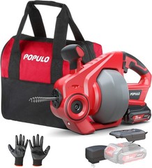 POPULO 20V Cordless Electric Drain Cleaner –