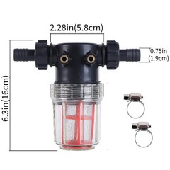 Aimela 3/4”1/2”hose barb filter, sedimentation filter Transparent