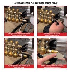 Simpson 7101359 Thermal Relief Valve for Gas Powered Pressure Washer Pumps