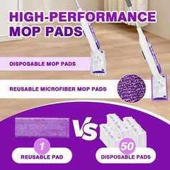 HOMEXCEL Reusable Microfiber Mop Pads for Swiffer PowerMop, Power Pads…